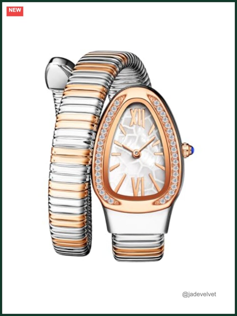 Snake Bracelet Watch Women Quartz Cuff Bangle Wristwatch Jewelry Style
